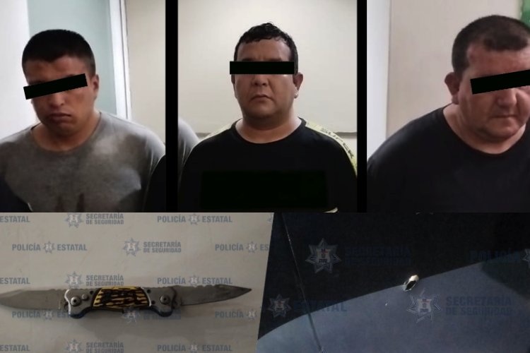 Detienen a tres hombres por robo a transporte público en el Edomex
