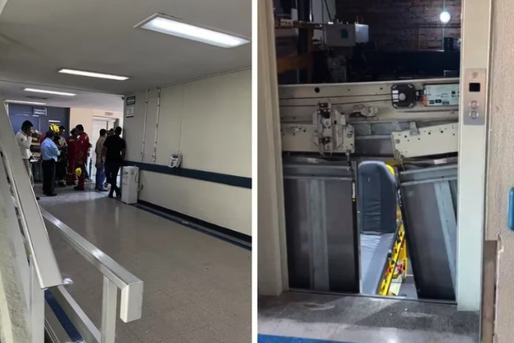 Elevador atrapa a ocho personas en hospital del IMSS en Guadalajara, Jalisco