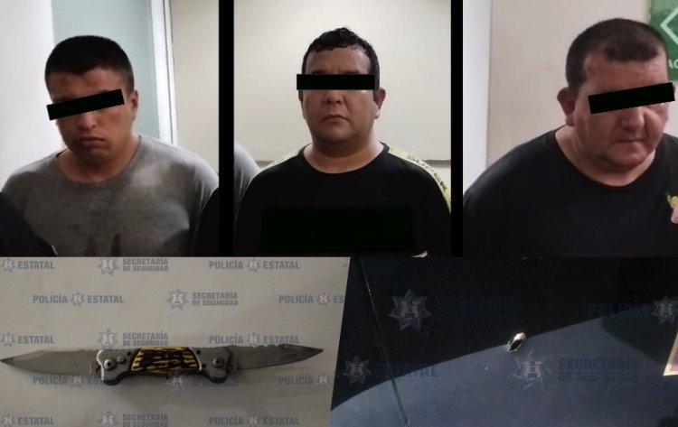 Detienen a tres hombres por robo a transporte público en el Edomex