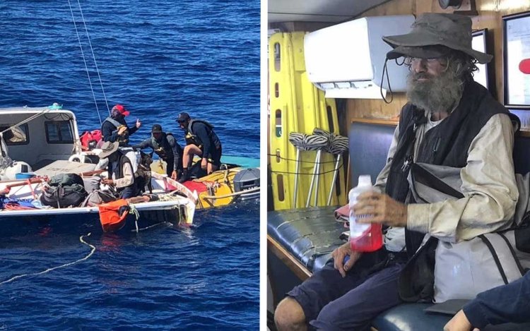 Mexicanos rescatan a naufrago australiano y a su perrita