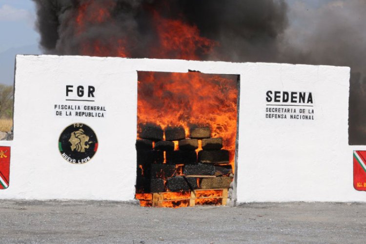 Incendian más de 400 kilos de droga en Nuevo León