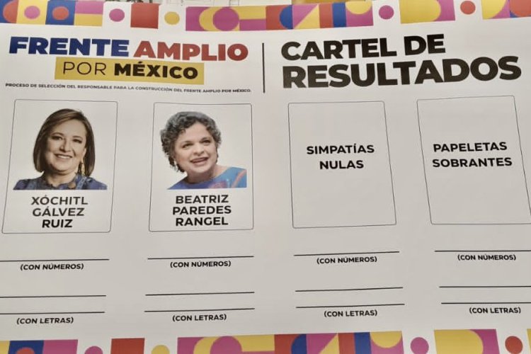 Frente Amplio por México presenta papeletas para su elección primaria del domingo