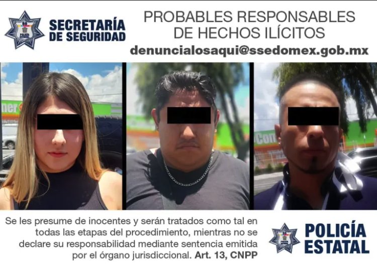 Detienen a presuntos integrantes de un grupo criminal en Metepec, Edomex