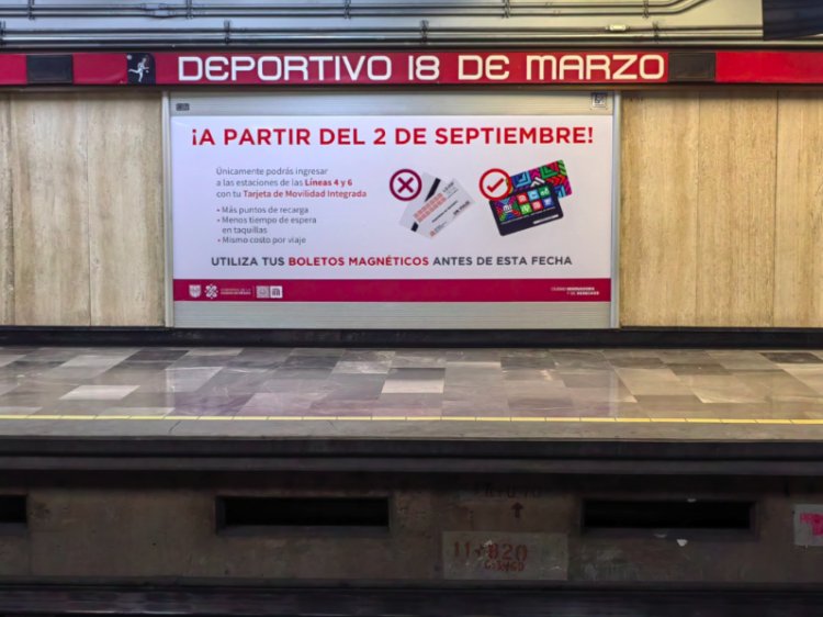 Líneas 4 y 6 del Metro de la CDMX ya no aceptarán boletos desde septiembre