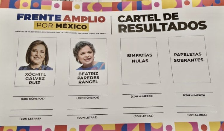 Frente Amplio por México presenta papeletas para su elección primaria del domingo