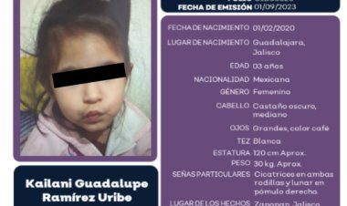 Niña de 3 años encontrada muerta dentro de una cubeta en Jalisco
