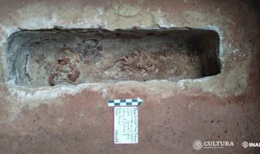 Reciente descubrimiento de un entierro humano con ofrenda durante obras del Hotel Tren Maya en Palenque