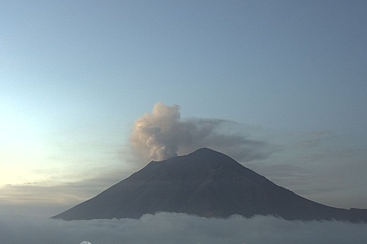 Popocatépetl presenta actividad constante de incandescencias