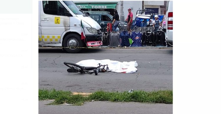 Muere ciclista atropellado por transporte público en Chimalhuacán, Edomex
