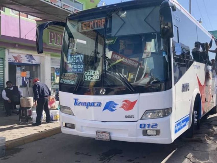 Reanudan actividades autobuses de Tizayuca, tras asesinato de conductor
