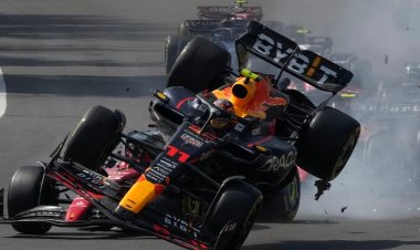 Checo Pérez quedó fuera del Gran Premio de México