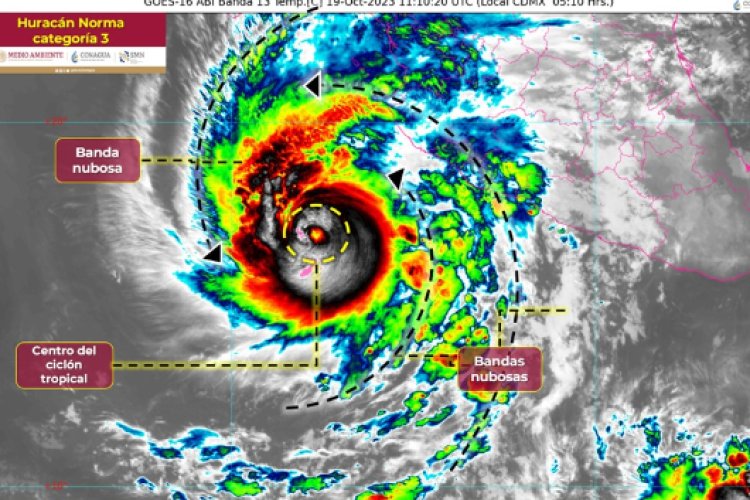 Huracán Norma se eleva a categoría 4