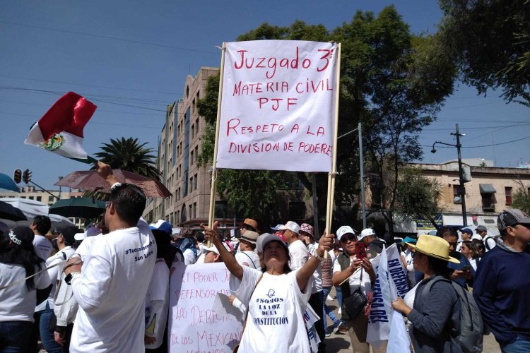 Marcha de trabajadores del PJF por eliminación de fideicomisos