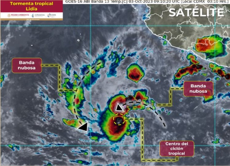 Se esperan lluvias fuertes por tormenta tropical Lidia