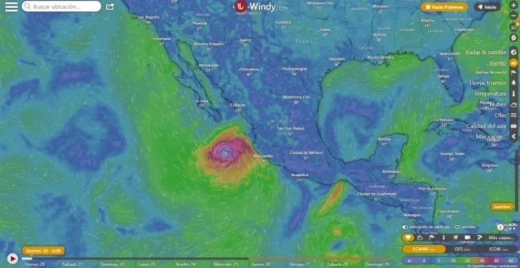 Huracán Norma se desplaza hacia Baja California Sur y Sinaloa