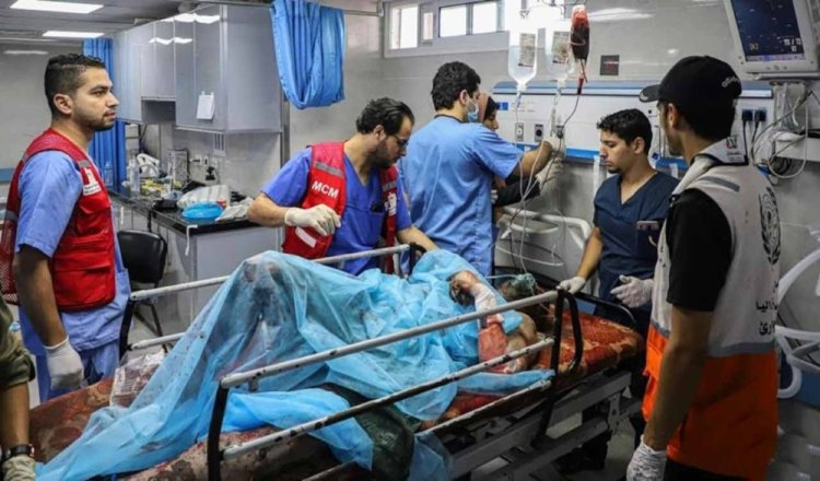 Reportan colapso total de los hospitales en Gaza