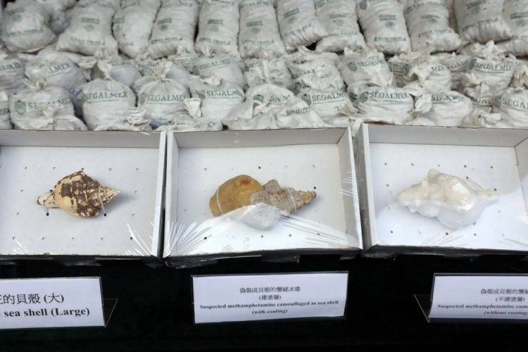 Aseguran mas de una tonelada de metanfetamina procedente de México en Hong Kong