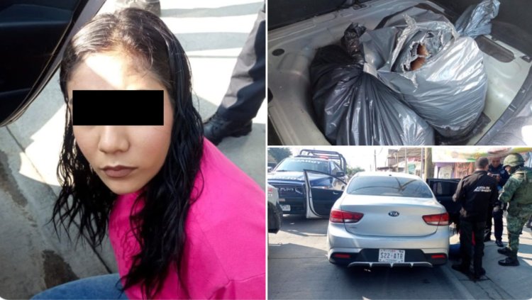 Detienen a mujer que llevaba un descuartizado en su carro en Jalisco