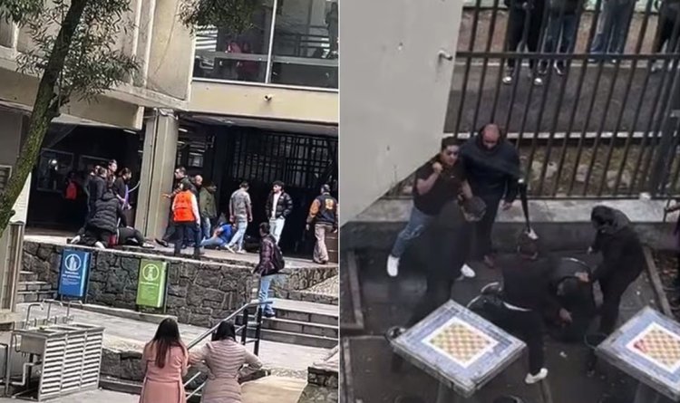 Presuntos porros entran a Facultad de Contaduría de la UNAM y golpean a alumnos y profesores