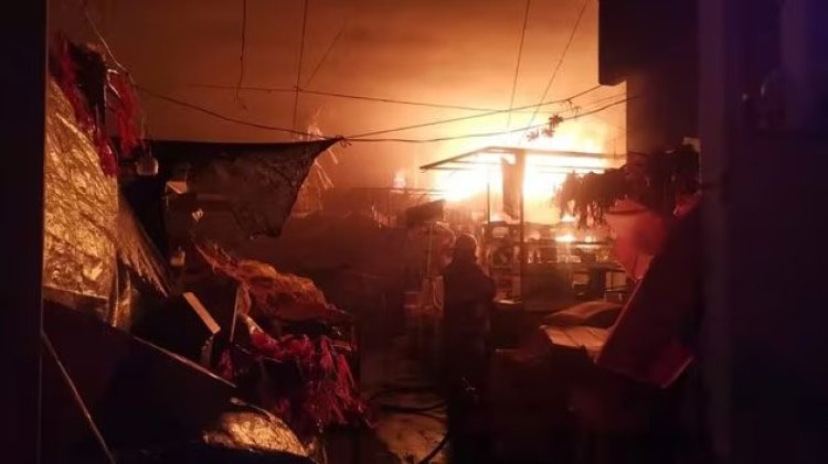 Reportaron incendio en mercado de Tlaxcala