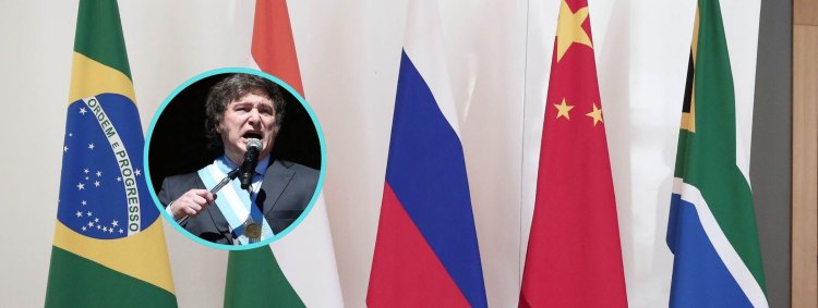 Milei rechaza invitación de unir Argentina a los BRICS en 2024