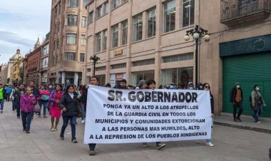Habitantes de la huasteca potosina protestan contra el gobierno de Gallardo