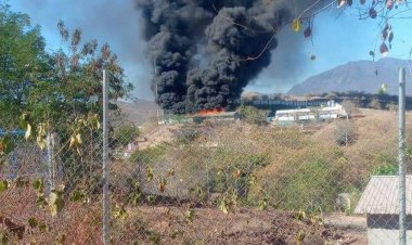 Incendio en cuartel de la Guardia Nacional en Michoacán