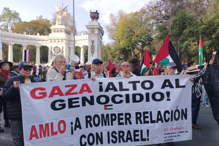 Manifestantes mostraron su apoyo a Palestina en CDMX