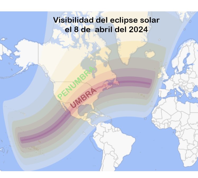 Así se verá el eclipse solar este 2024 en México - La visión de nuestra ...