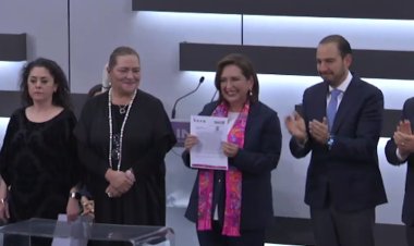 Xóchitl Gálvez se registra ante el INE como candidata a la presidencia de la república