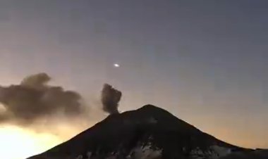 Captan supuesto ovni volando sobre el Popocatépetl