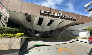 Reportan desplome de estructura en Hotel de Zapopan, Jalisco