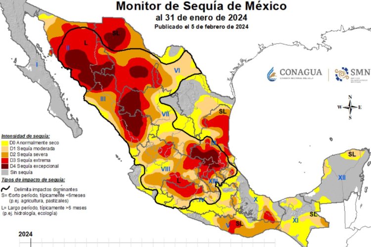 En febrero el 60 por ciento de México tiene sequía