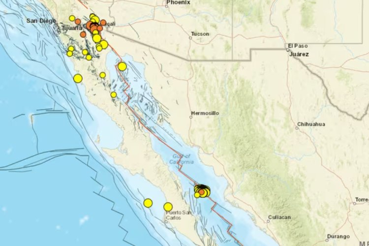 Casi 200 temblores por enjambre sísmico cerca de Baja California