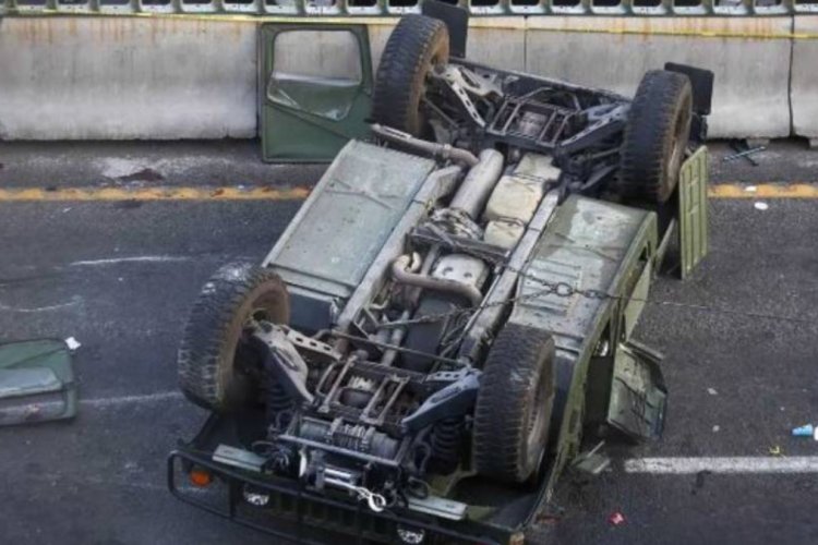 Militares resultaron lesionados por accidente en la autopista México-Pachuca