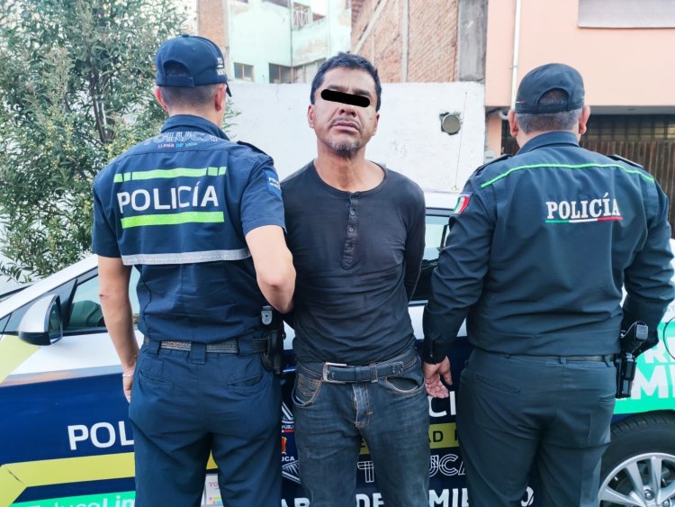 Detienen a asaltante de negocios en Toluca; una mujer denunció el robo con violencia