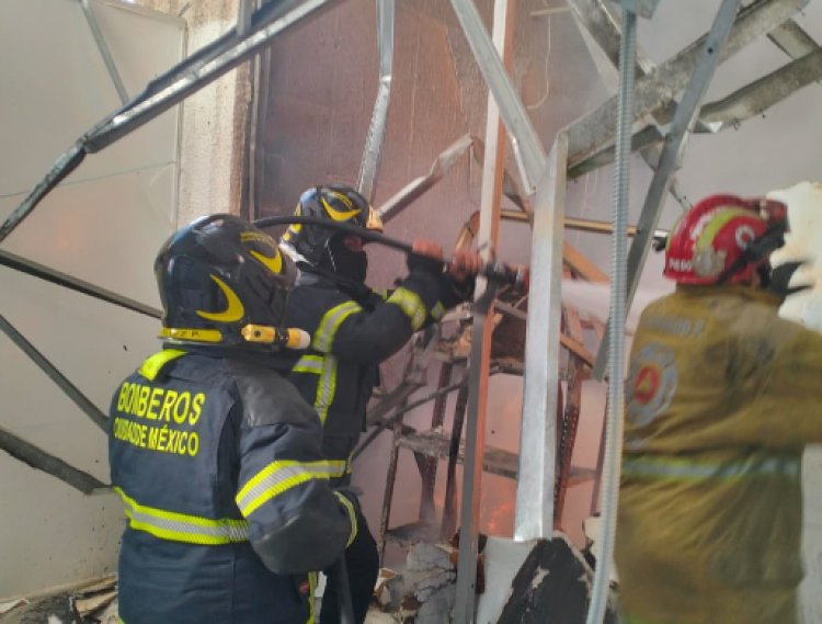 Incendio consume biblioteca del IPN Zacatenco en CDMX