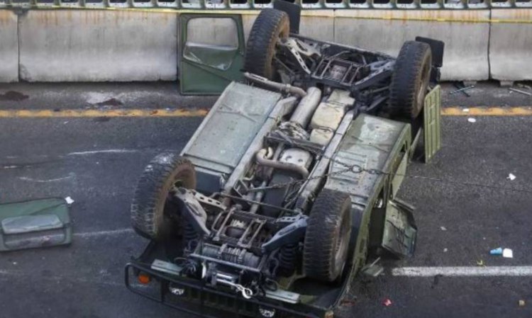 Militares resultaron lesionados por accidente en la autopista México-Pachuca