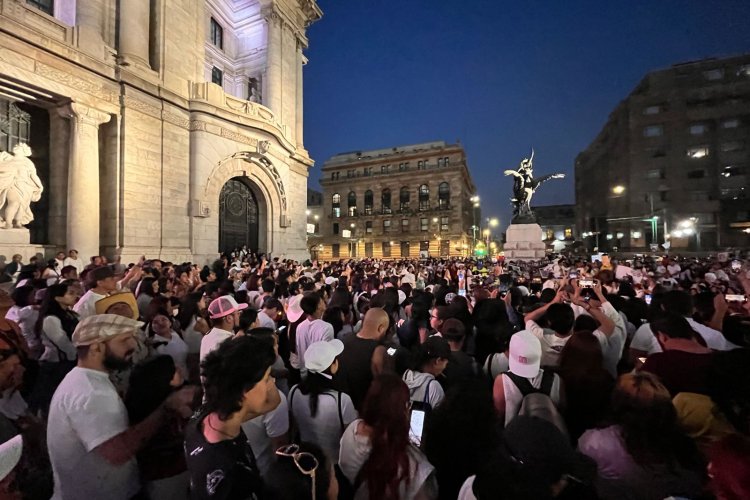 Realizan homenaje a la activista Elena Larrea frente al Palacio de Bellas Artes