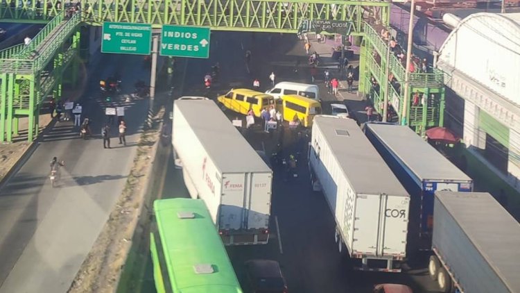 Reportan bloqueo en la Autopista México-Pachuca por manifestación