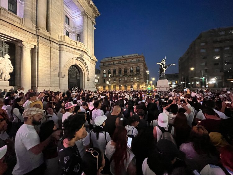 Realizan homenaje a la activista Elena Larrea frente al Palacio de Bellas Artes