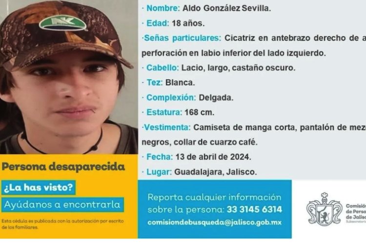 Reportan desaparición de universitario en Guadalajara; se dirigía a su hogar