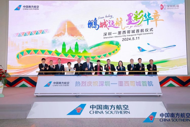 Se inauguró vuelo directo de China a CDMX