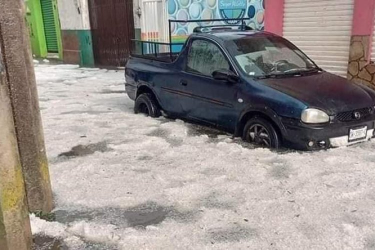 Afectaciones en 228 viviendas deja inusual granizada en Pueblo Nuevo Solistahuacán