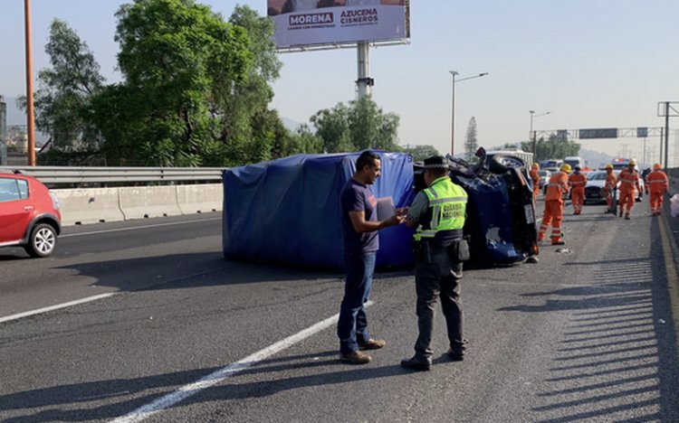 Se registra carambola en la México-Pachuca; hay un herido