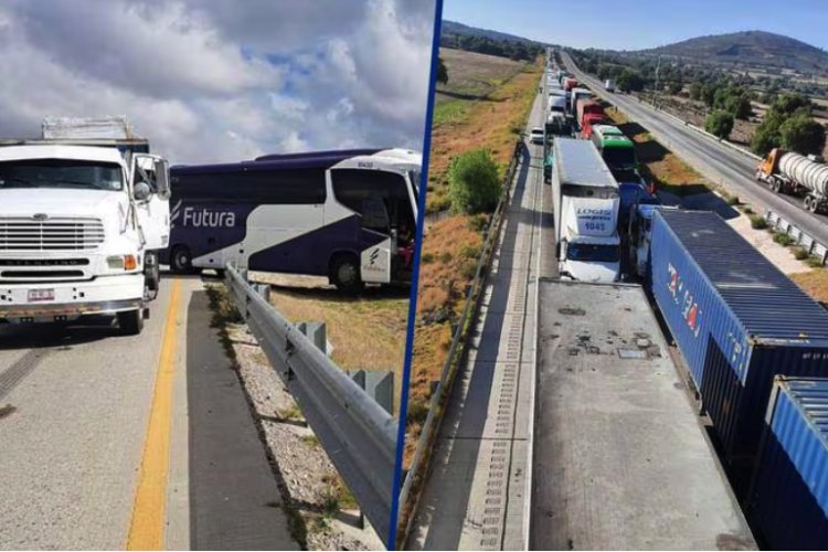 Continúa bloqueo en Autopista Arco Norte por parte de ejidatarios; se cumplen tres días