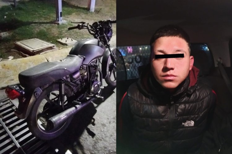 Guardia Civil de Tecámac detiene a hombre que circulaba en moto robada
