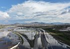 Reportan separación en puente del Circuito Exterior Mexiquense tras lluvias