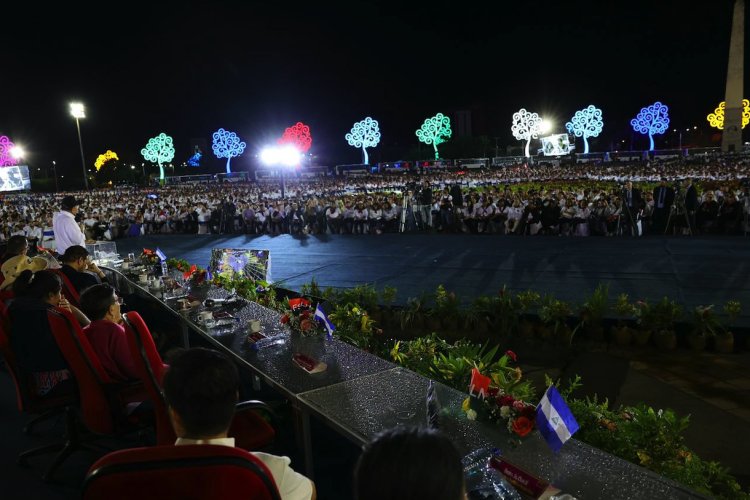 Masiva concentración en Nicaragua por el 45 aniversario de la Revolución Sandinista