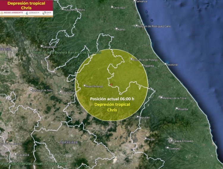 Suspenden clases en 43 municipios de Puebla por Depresión Tropical Chris